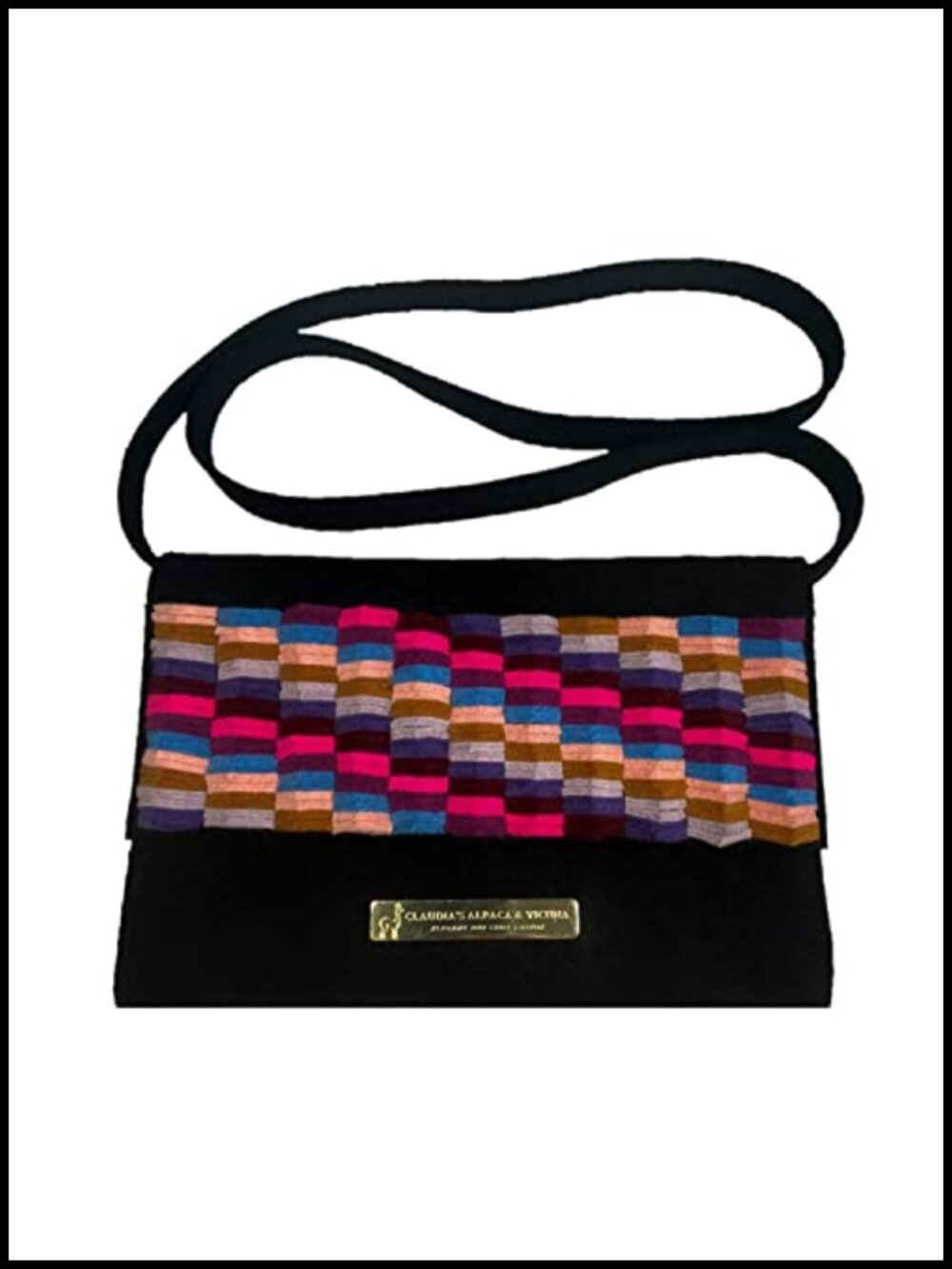 Alpaca Felt Clutch Purse Crossbody for Women Handcrafted Peruvian